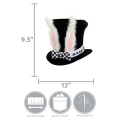 Alice in Wonderland White Rabbit Topper Plush Hat