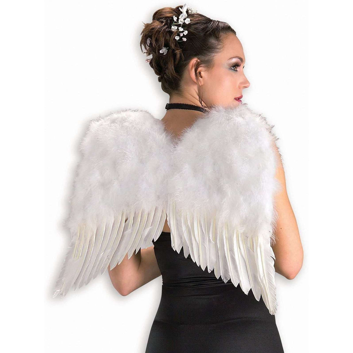 20" White Feather Wings