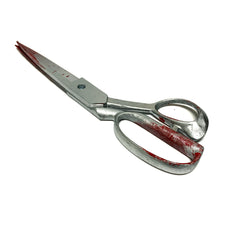 Large Plastic Scissors or Shears with Functional Moving Parts - Bloody - Bloodied Chrome
