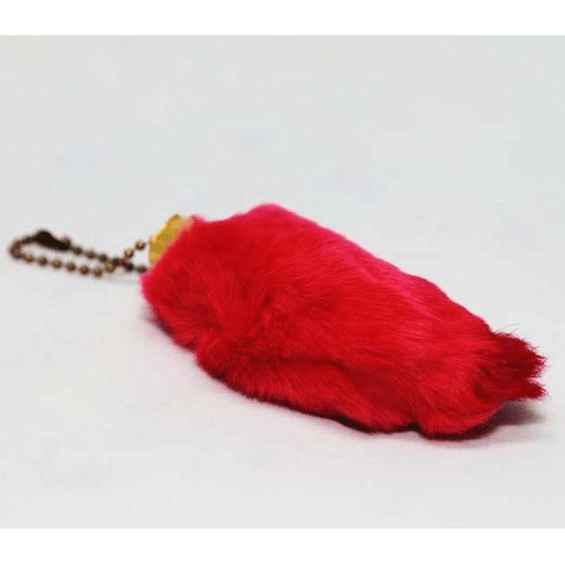 Red Rabbit Foot Key Chain