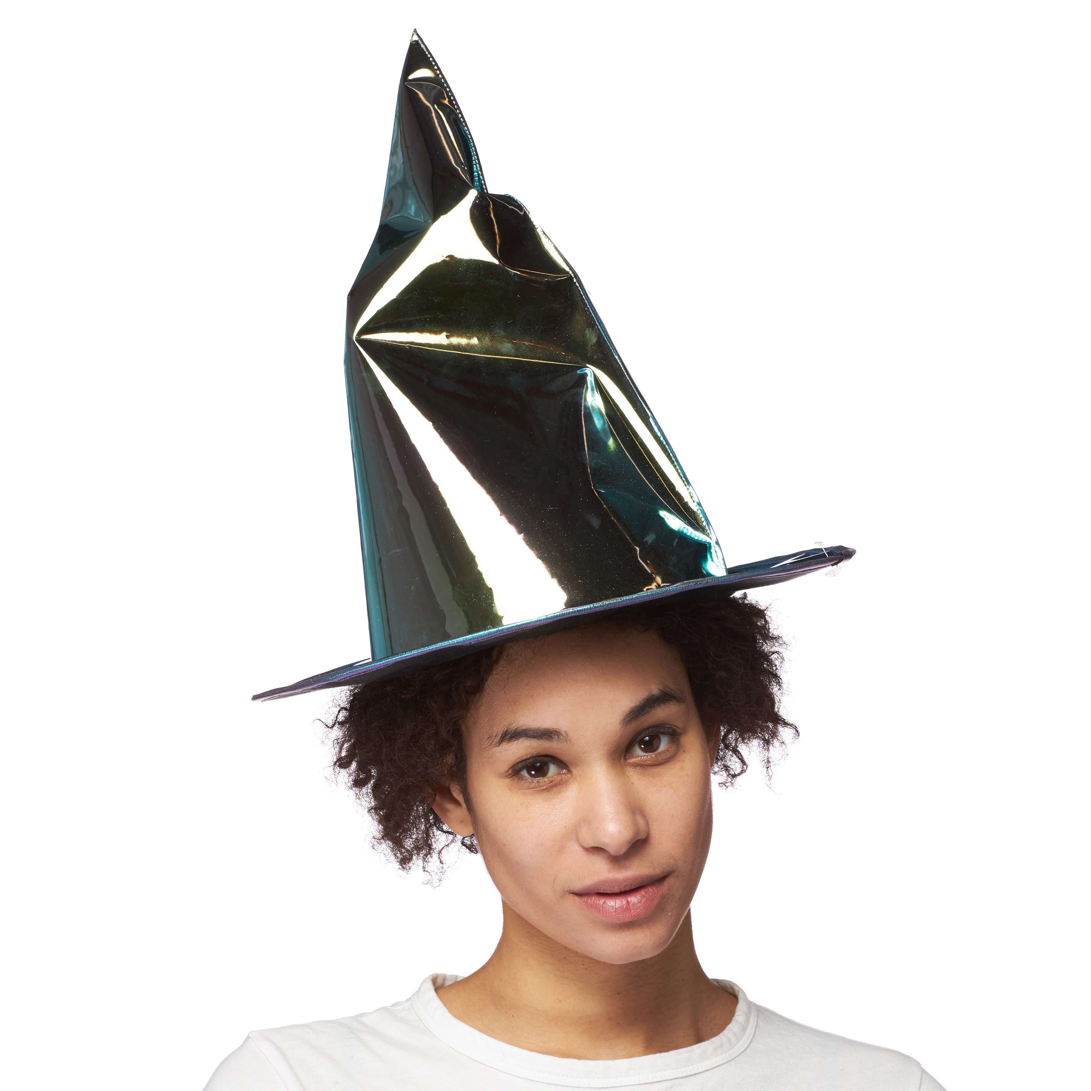 Festival Witch Hat w/ Silver Mirror