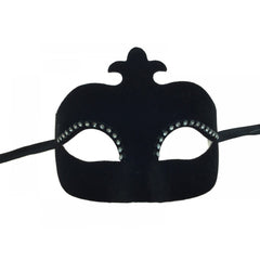 Black Venetian Mask w/ Rhinestones