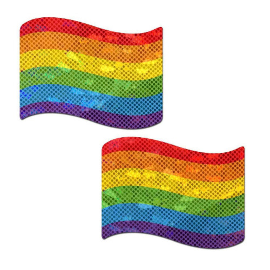 Rainbow Waving Flag Nipple Pasties