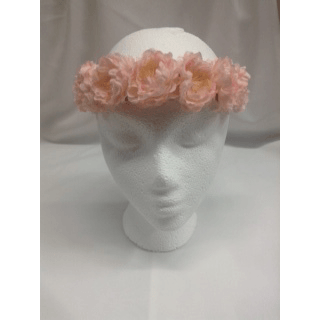 Pink Small Peony Flower Headwrap