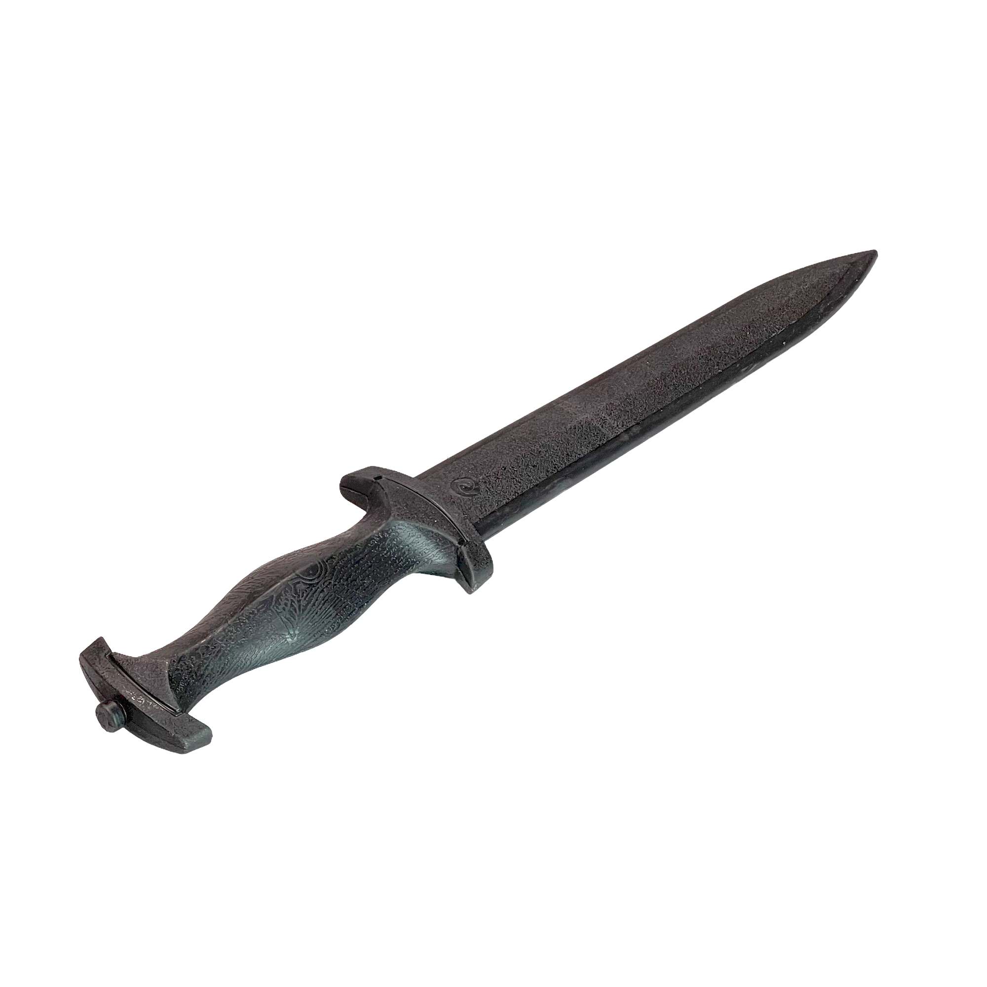 Long Spear Pointed Dagger Poly Training Knife Prop with 8.5 Inch Blade and Grooved Wood Grained Textured Handle