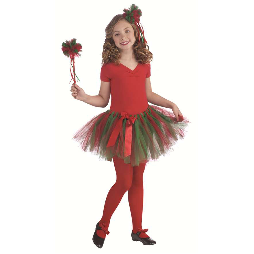 Red and Green Christmas One Size Fits Most Childs Tutu