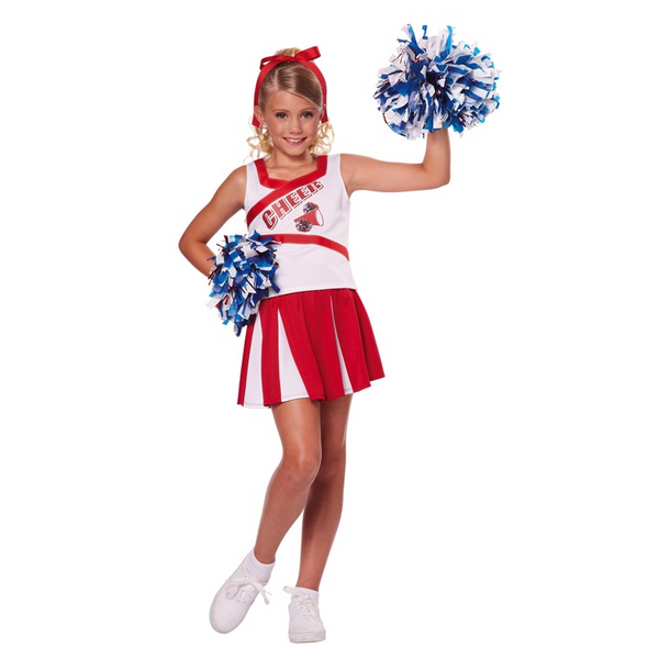 1 PAIR OF POM POMS CHEERLEADER FANCY DRESS ACCESSORY GROUP THEATRE