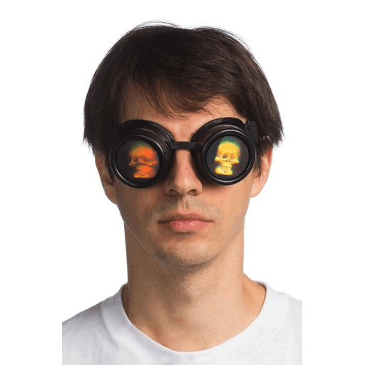 Holographic Skull Steampunk Goggles