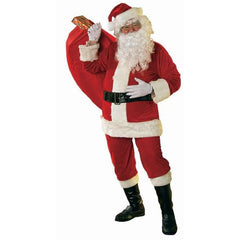 Soft Velour Santa Suit with Faux Fur Trim