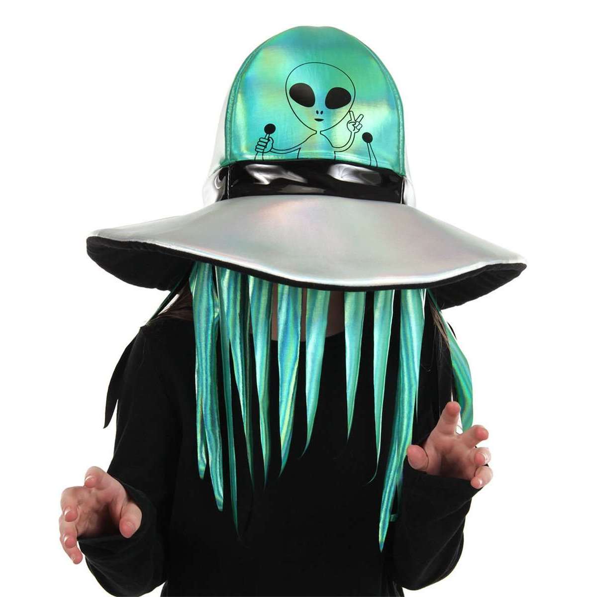 Iridescent Green Alien Abduction Hat – AbracadabraNYC