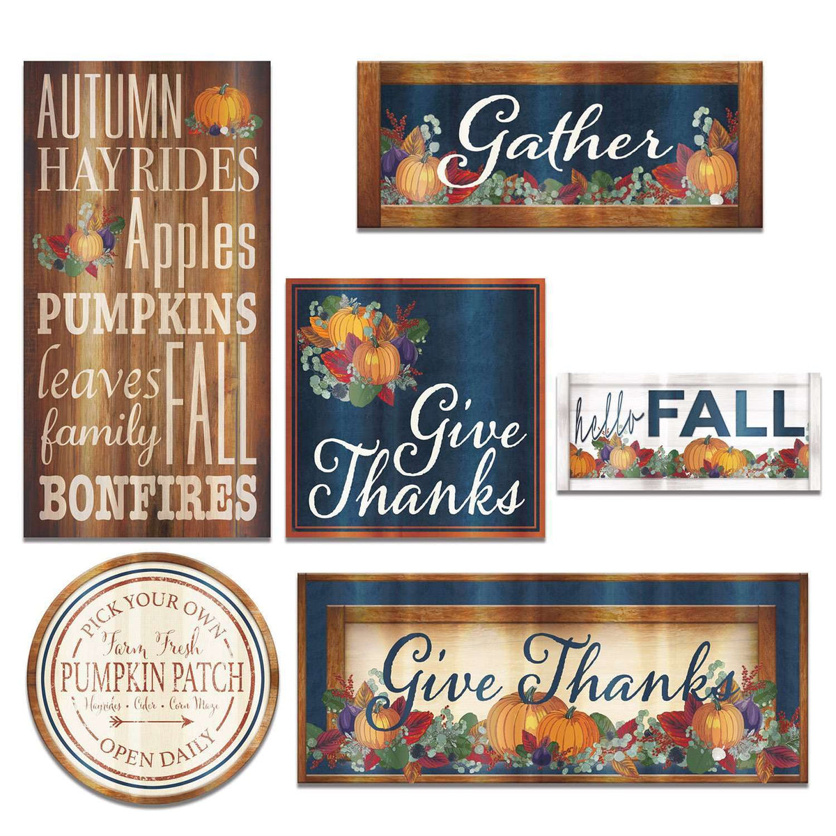 Foil Fall Thanksgiving Cutouts