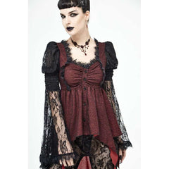 Gothic Baby Doll Ruffled Lace Top