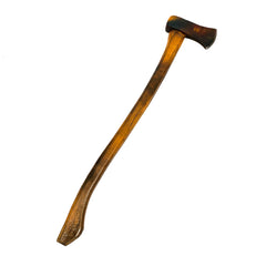 Large Foam Rubber Single Head Two-Hand Axe Stunt Prop - RUSTY - Rusty Head with Aged Handle