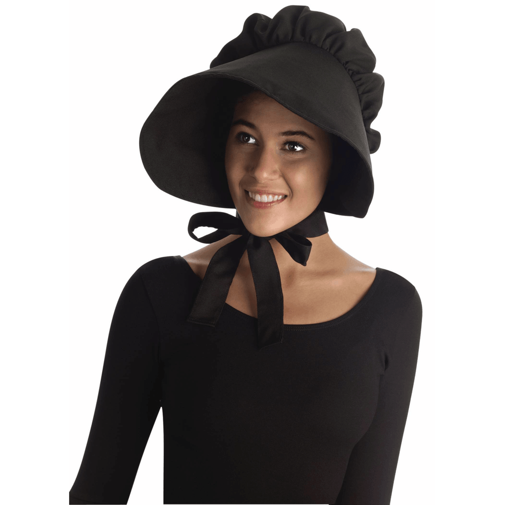 Black Colonial Style Adult Bonnet