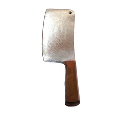 Foam Kitchen Cleaver Blade Knife Prop - Rusty - Rusty Blade with Brown Handle