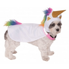 Unicorn Cape with Hood Pet Costume