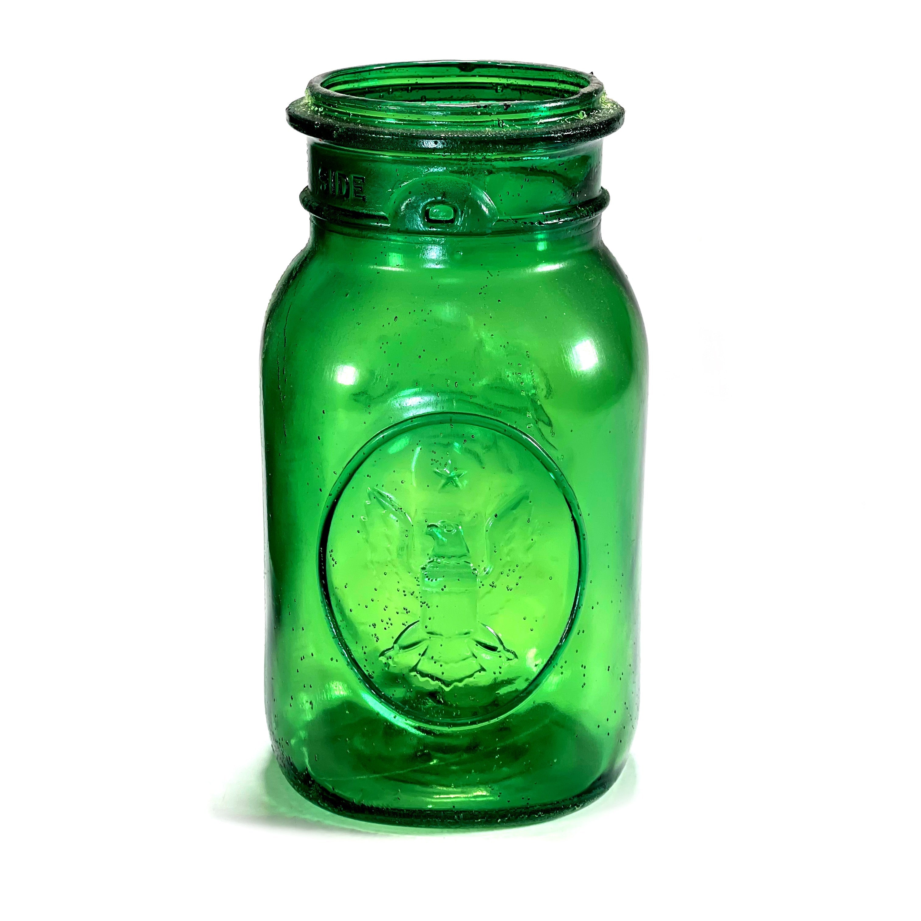 SMASHProps Breakaway Large Mason Jar Prop - DARK GREEN translucent - Dark Green Translucent