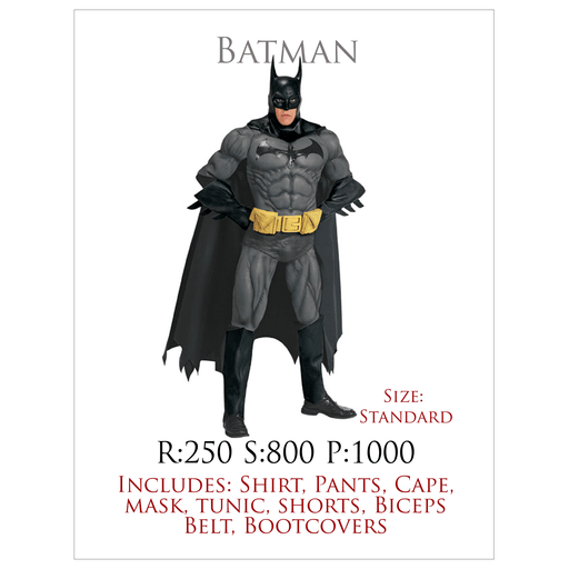 Batman High End Collectors Edition Adult Costume