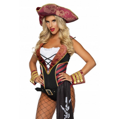 Sultry Swashbuckler Pirate Adult Costume & Hat