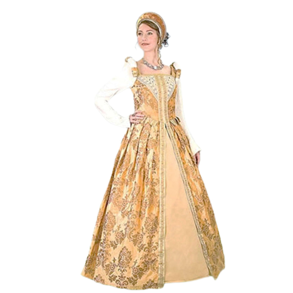 gold medieval dress Women's Anjou Renaissance Gown Adult Costume Buy / Medium red sequined dresses Style:Multicolor This is the same Applique V-Neck Bridal Gown