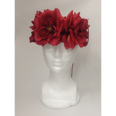 Red XL Rose Flower Head Wrap