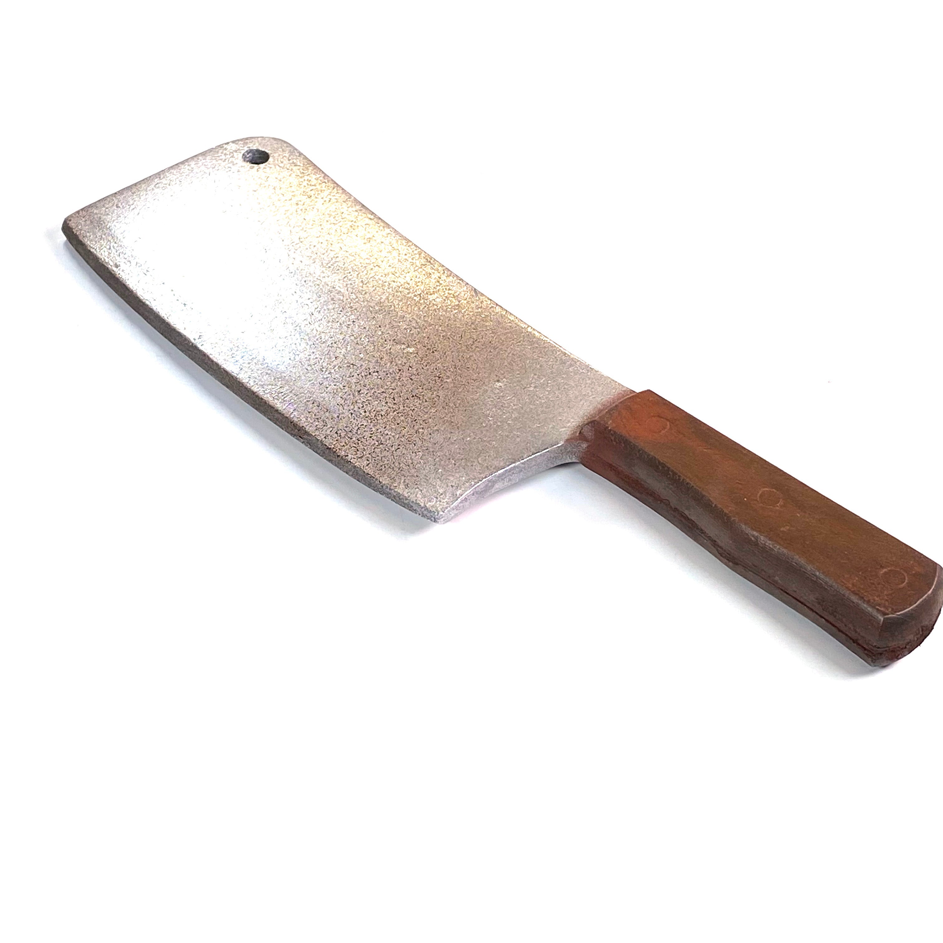 Foam Kitchen Cleaver Blade Knife Prop - Rusty - Rusty Blade with Brown Handle