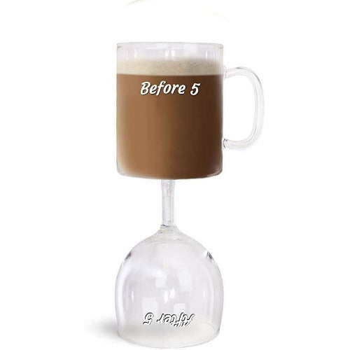 The Before & After 5 Coffee & Wine Glass