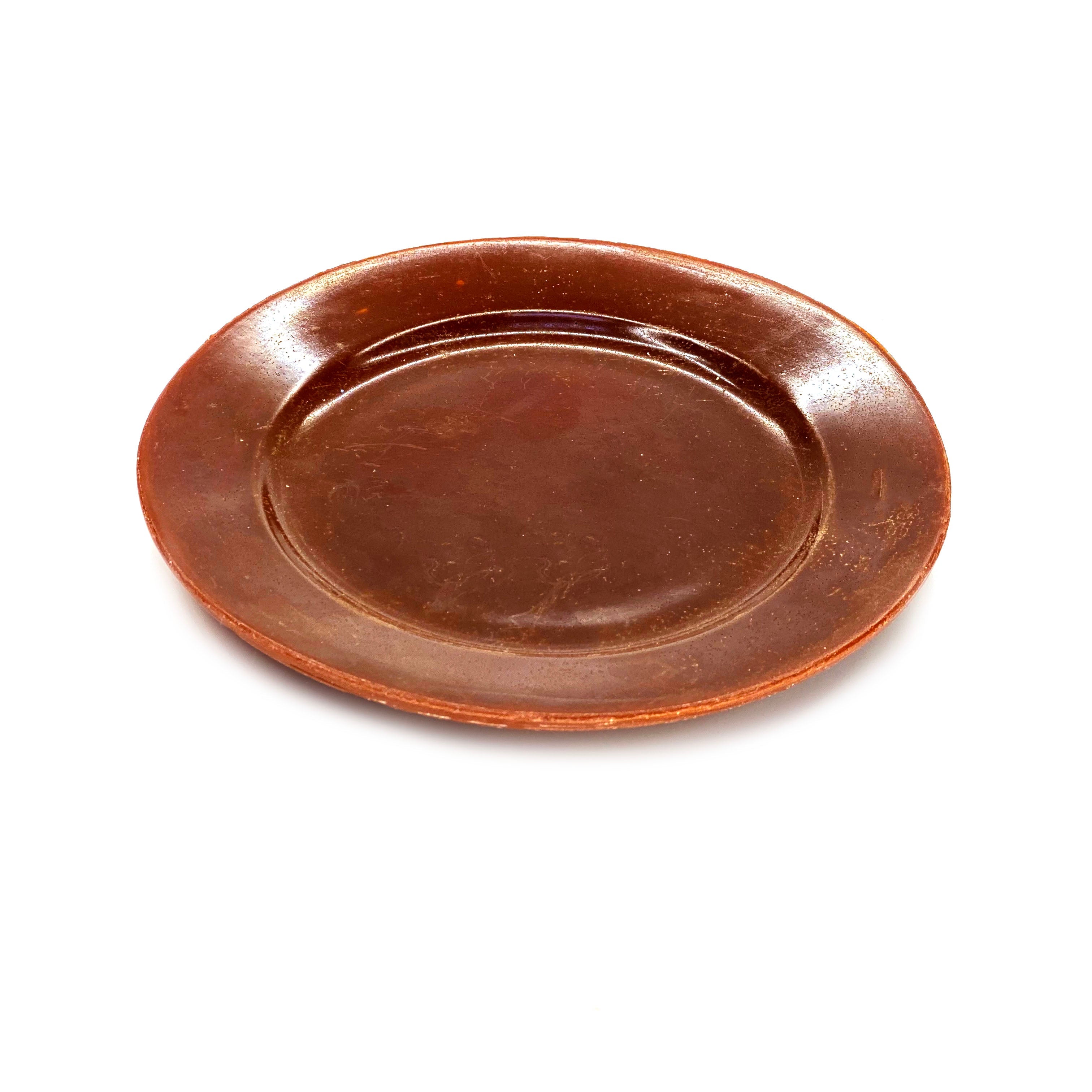 SMASHProps Breakaway Medium Dinner Plate - AMBER BROWN opaque - Amber Brown,Opaque