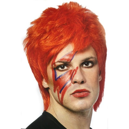 Glam Rocker Orange Hair Unisex Wig