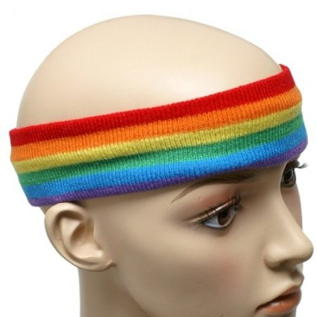 Rainbow Print Head Band