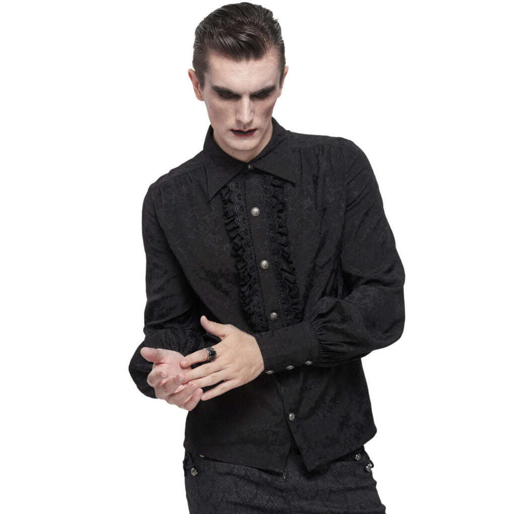 Black Frilled Gothic Shirt