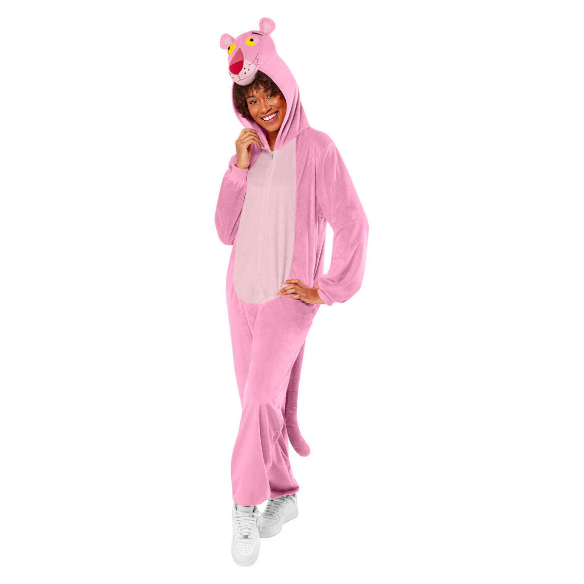 Pink Panther Adult One Piece Jumpsuit Pajama Costume