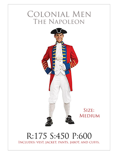 Napleon Colonial Men's Adult Costume