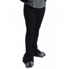 Black Furry Costume Leggings