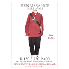 High End Purchase- Renaissance Faire Male