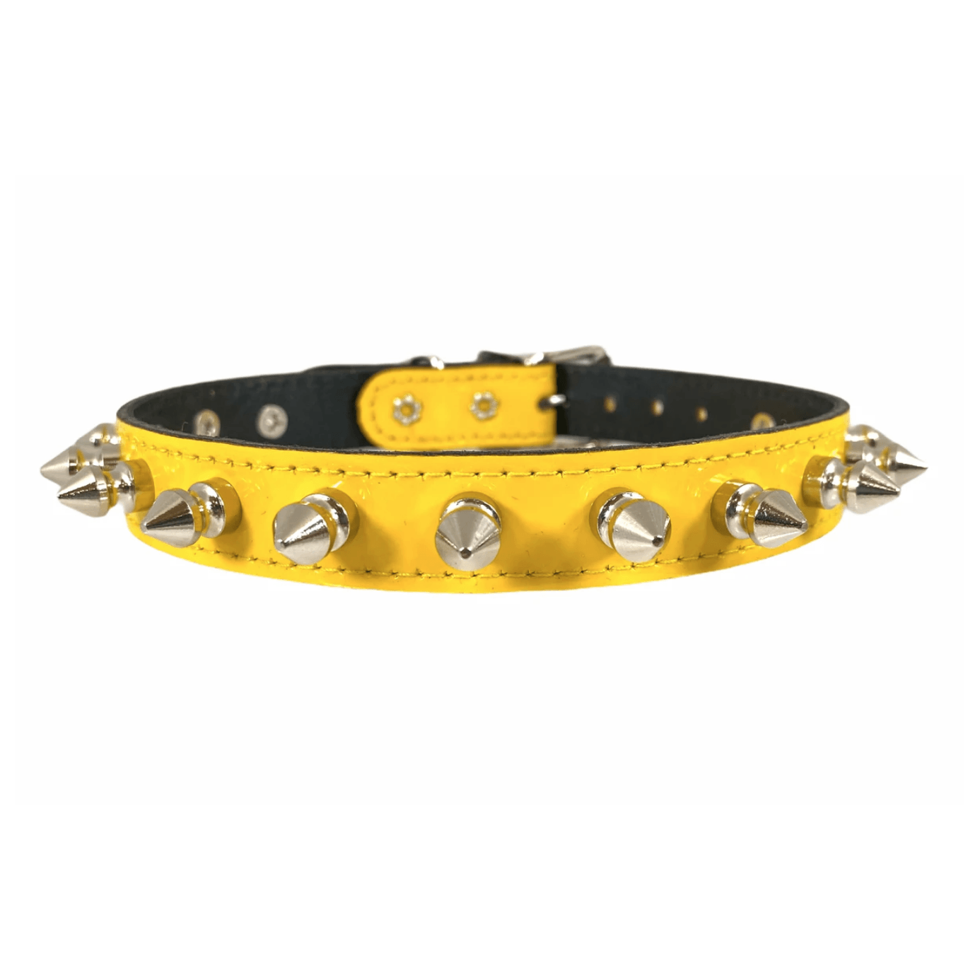 Skinny Spiked Patent Leather Choker
