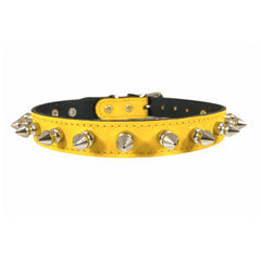 3/4" Patent Leather Choker w/ 1/2" Spikes