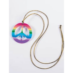 Rainbow Peace Sign Medallion