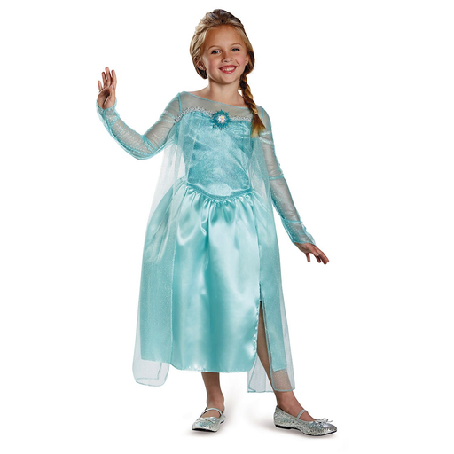 Disney Frozen Elsa Snow Queen Gown Childs Costume