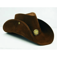 Brown Leather like Cowgirl Hat