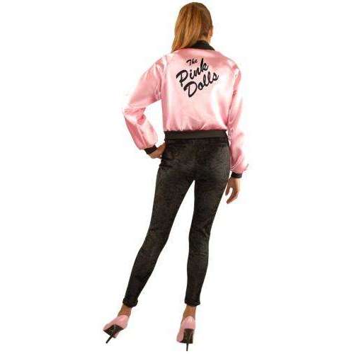 Grease Pink Satin Ladies Plus Size Adult Jacket