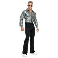 Silver Disco Holographic Adult Shirt