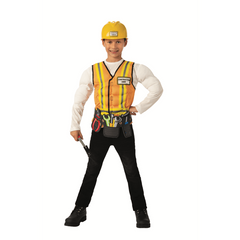Construction Worker Muscle Padded Child Costume