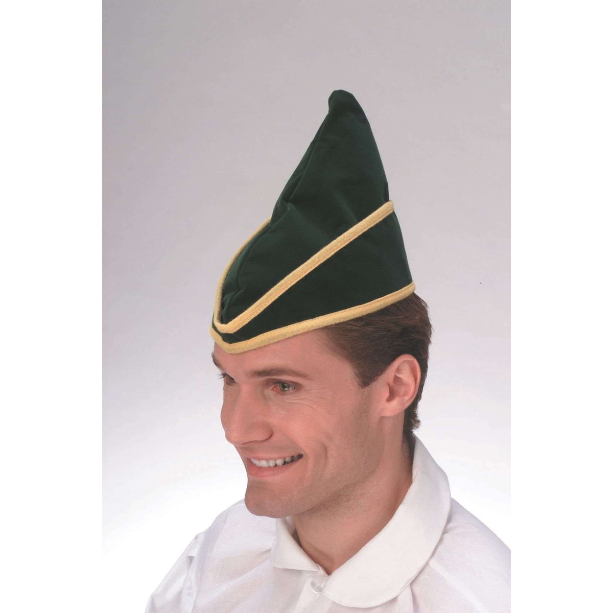 Green Elf Hat with Yellow Trim