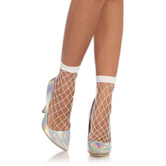 Diamond Fishnet Ankle Socks