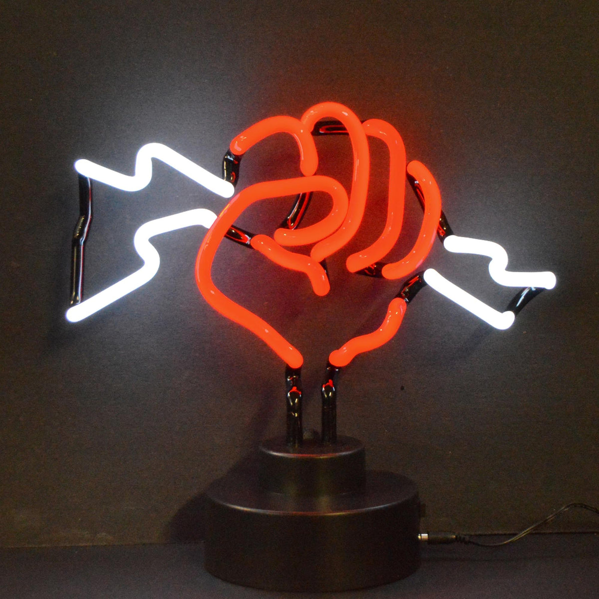 Fist With Lightning Neon Sculpture