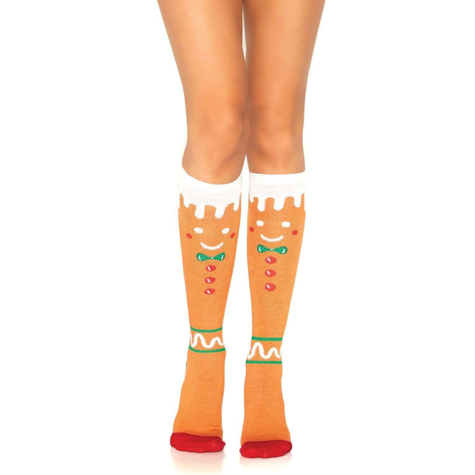 Gingerbread Man Knee High Socks