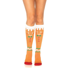 Gingerbread Man Knee High Socks