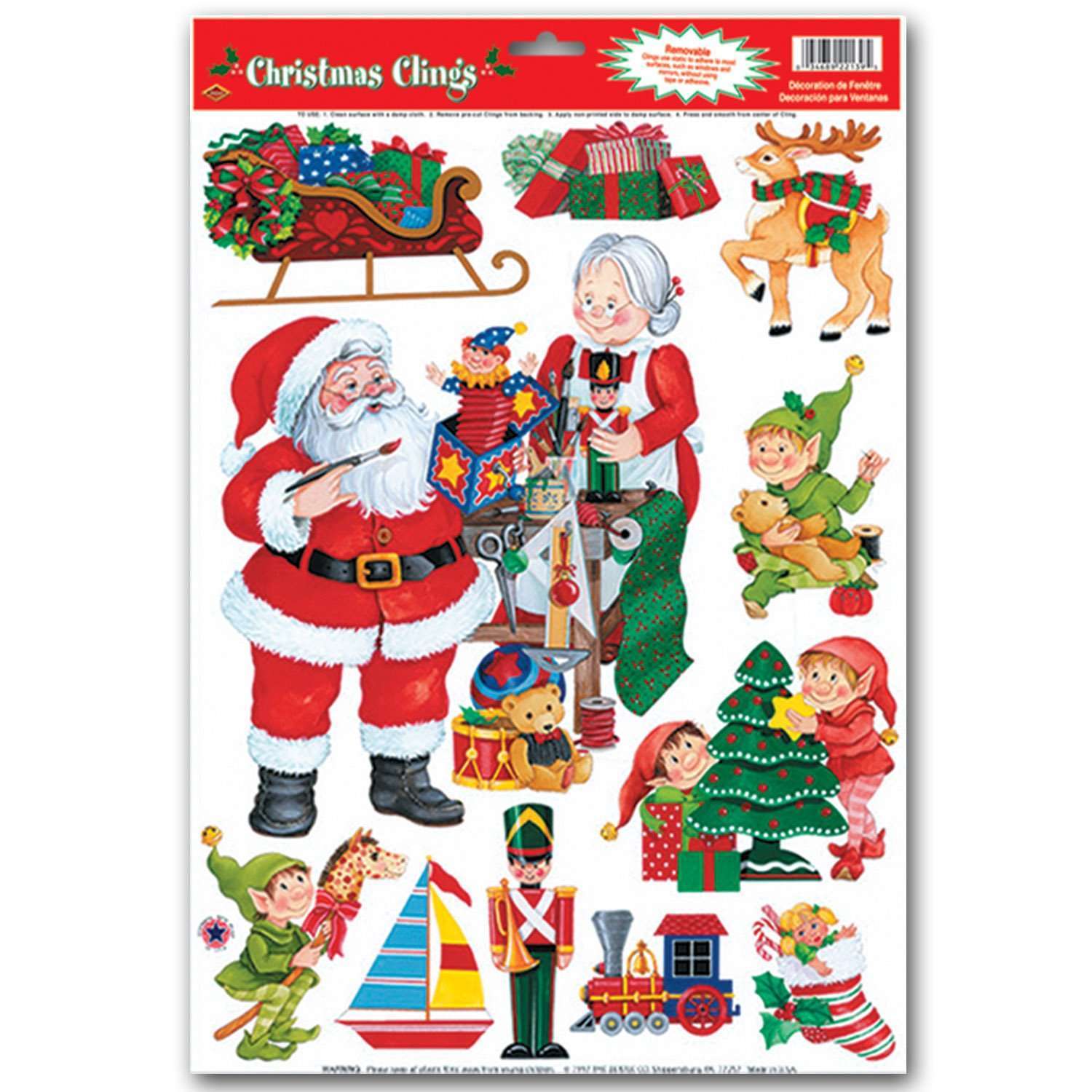 Christmas Clings Holiday Decorations