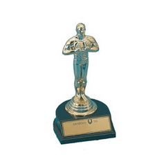 Plastic Gold Trophy Award